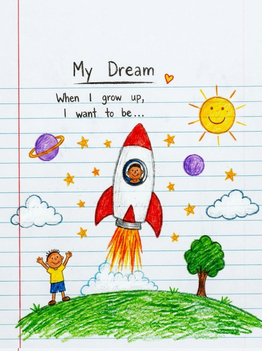 My Dream child rocket drawing